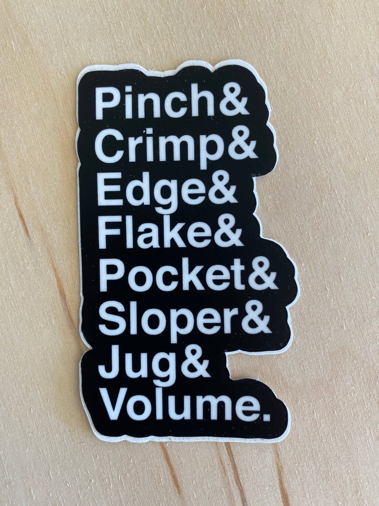 Cactus to Pine - Holds List Rock Climb Sticker