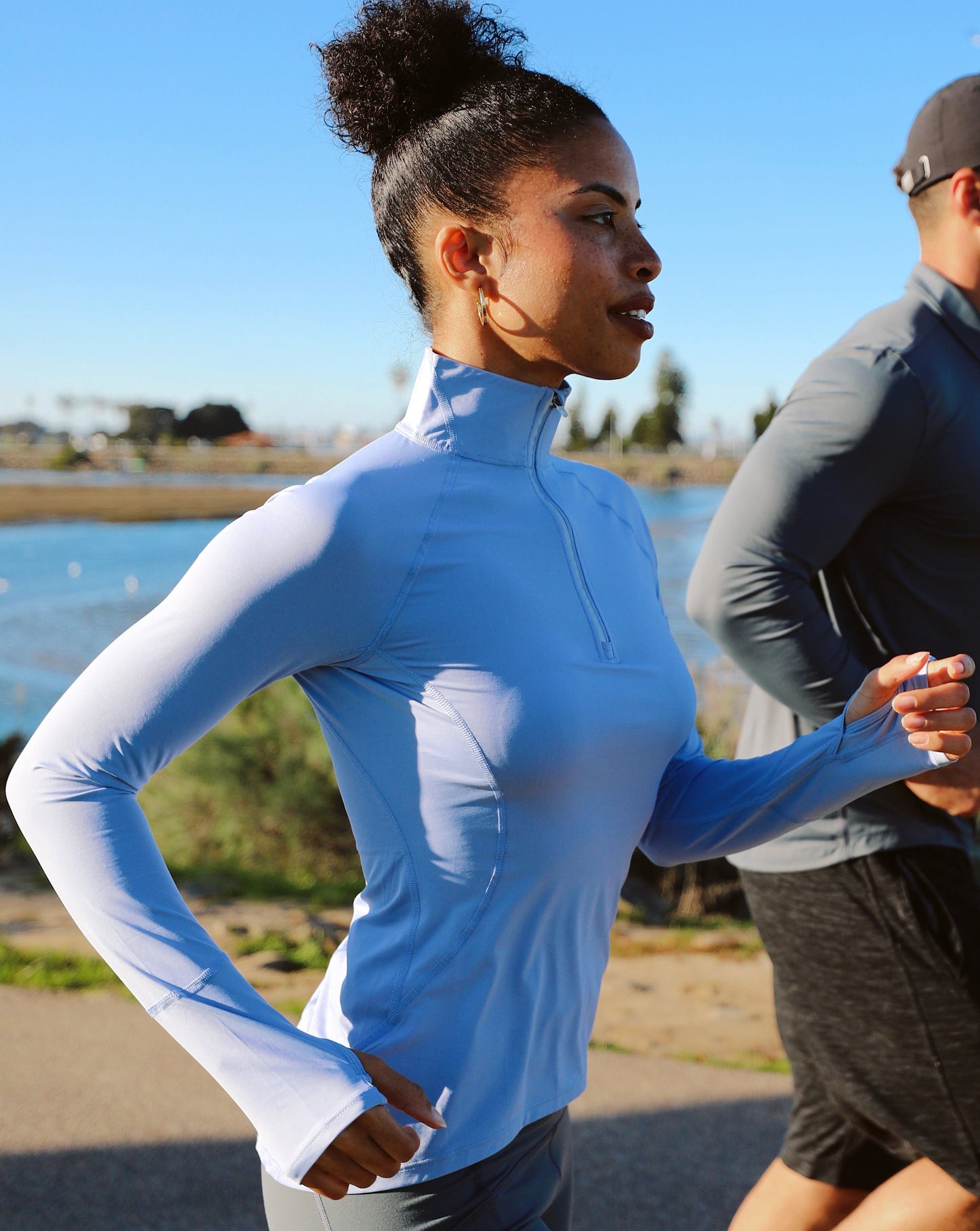 WOMEN'S MOCK ZIP TOP (3001)