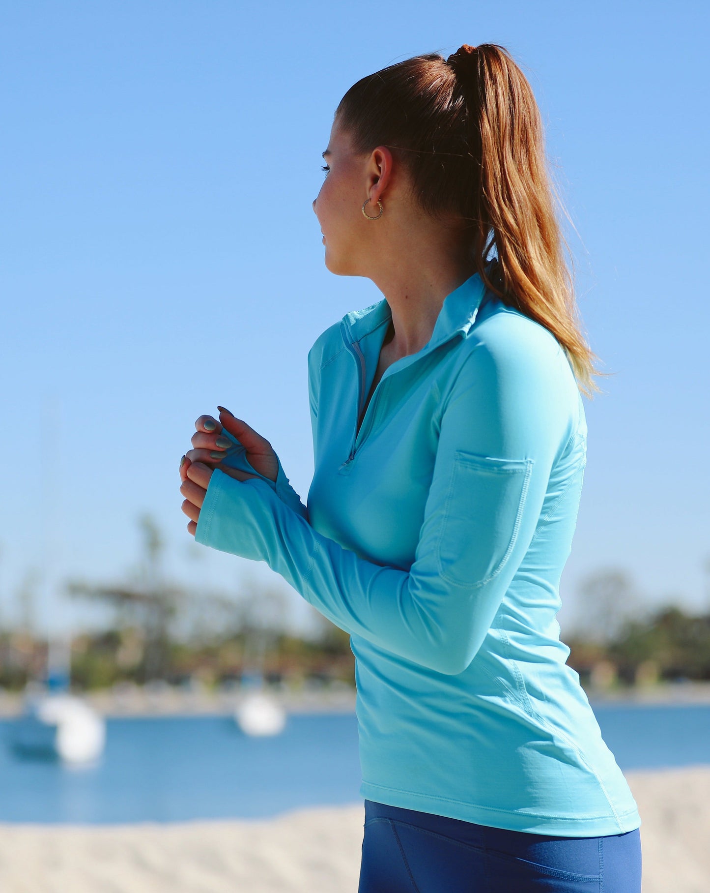 WOMEN'S MOCK ZIP TOP (3001)