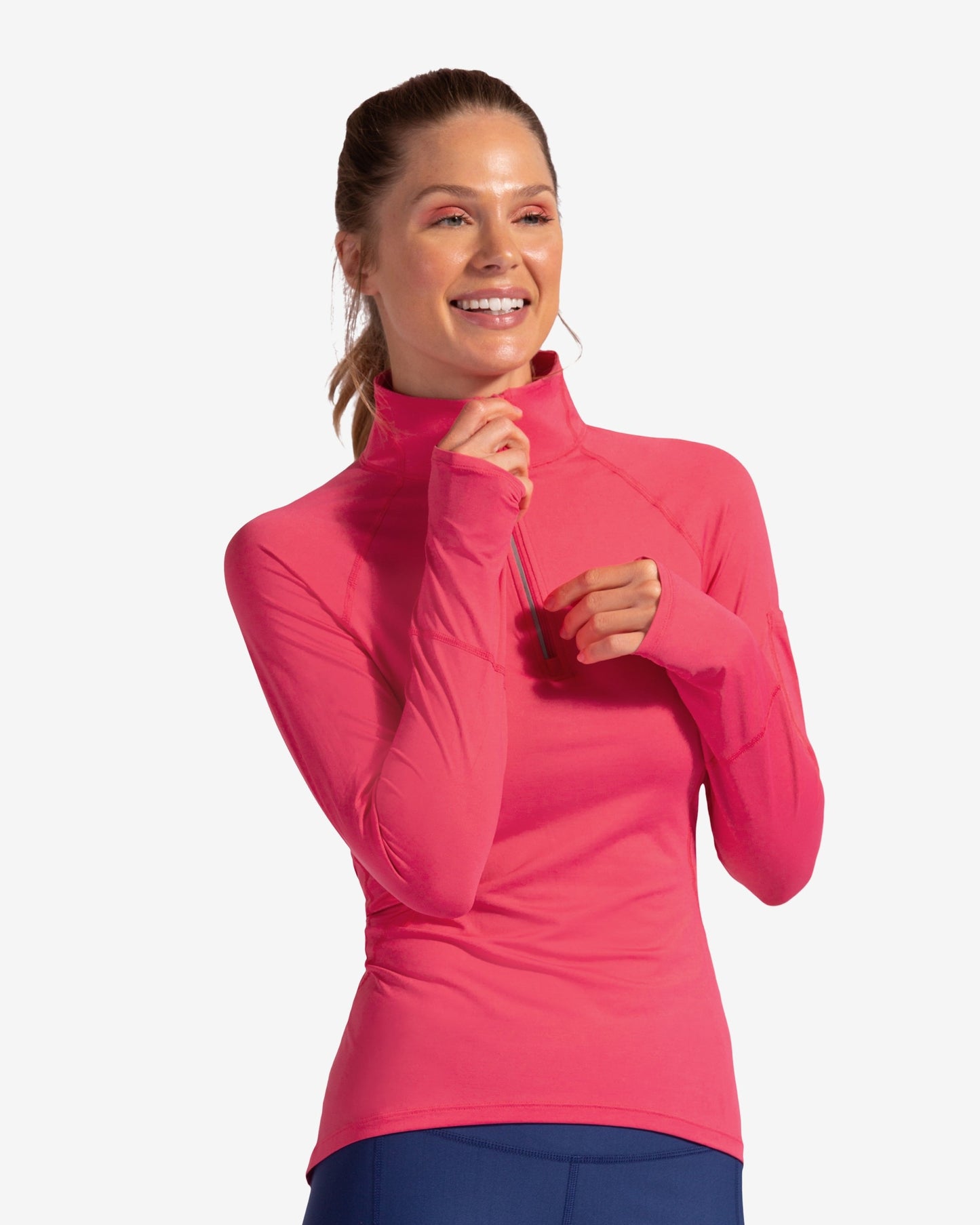 WOMEN'S MOCK ZIP TOP (3001)