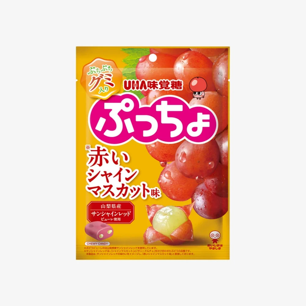 UHA MIKAKUTO Puccho Bag Candy Red Muscat Flavor 72g