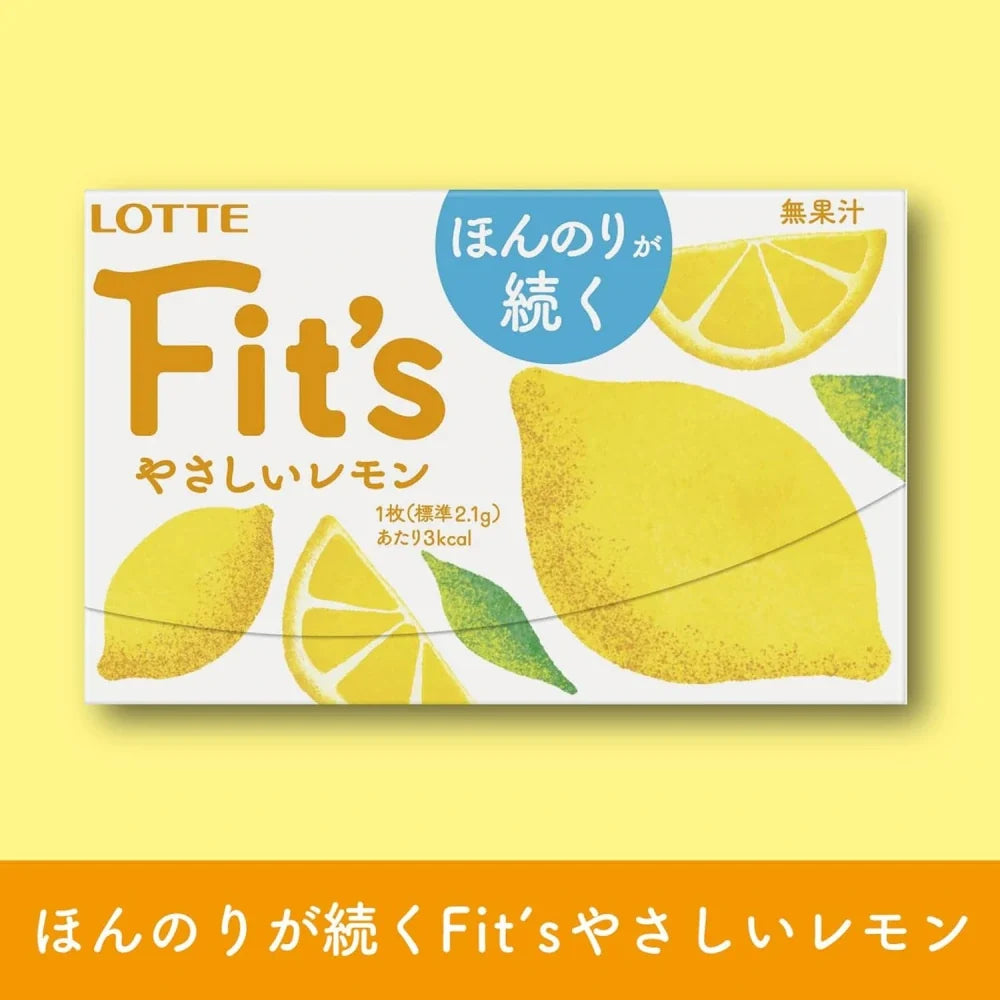 LOTTE Fit's Gum Lemon Flavor 12pcs