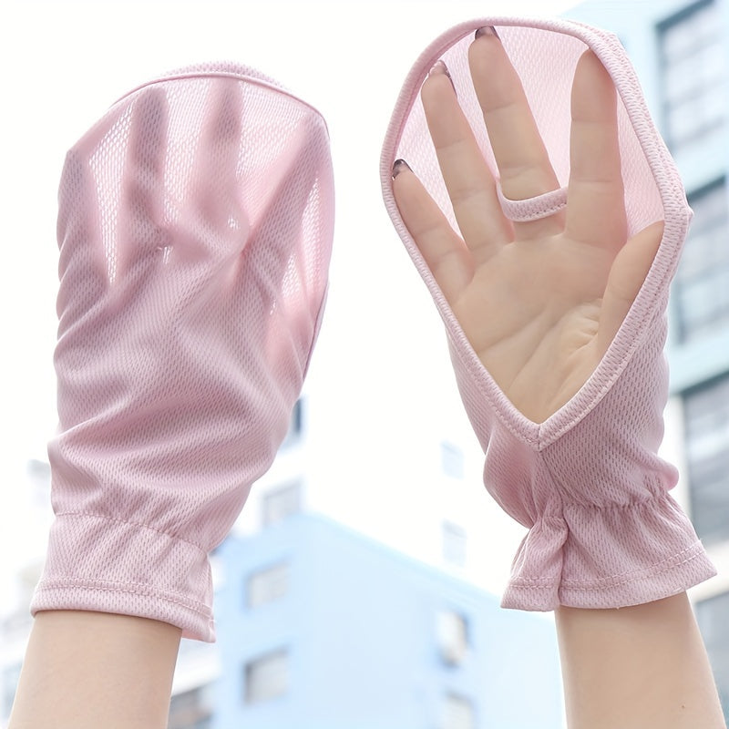 1 Pair Summer Sun Protection Gloves, Breathable & Lightweight TJR2S9L