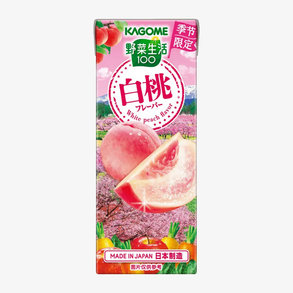 KAGOME 100% Juice White Peach 195ml