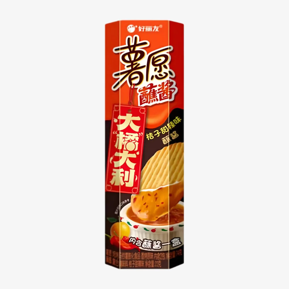ORION Potato Chips Sweet & Spicy Flavor with Dipping 96g