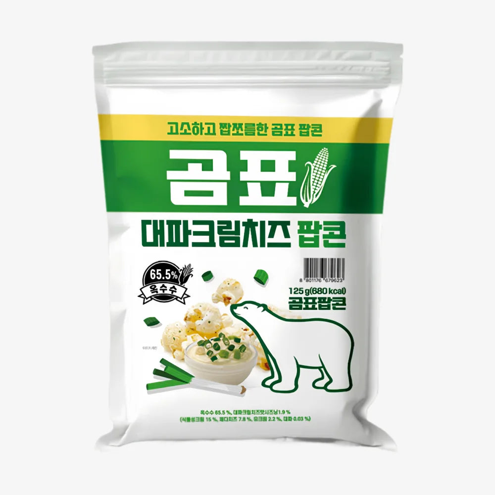 GOMPYO Green Onion Cream Cheese Flavored Popcorn 125g