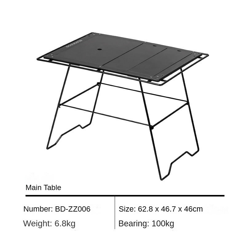 BLACKDOG IGT Camping Combination Table Modular Multi-setting Folding Table Outdoor BBQ Picnic Table Shelf With Storage Bag Load Bearing Up To 100kg