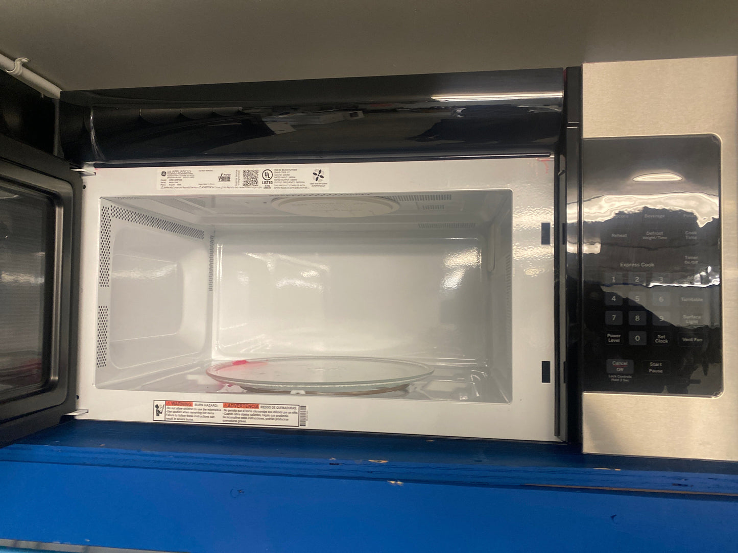 New!! GE Stainless Steel 30” Over-the-Range Microwave