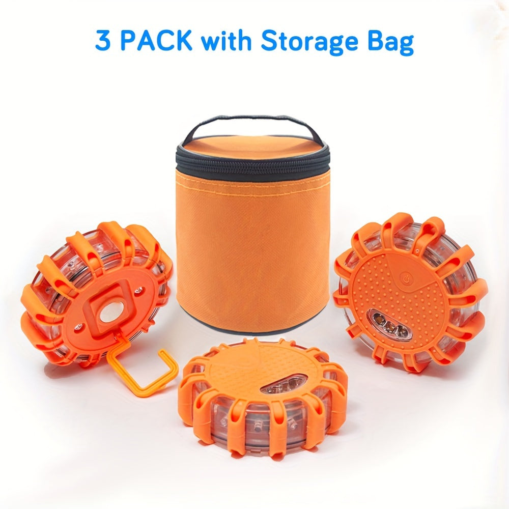 LED Road Flare, 15 LED Lights, Emergency Warning for Vehicles TJR6T3Z