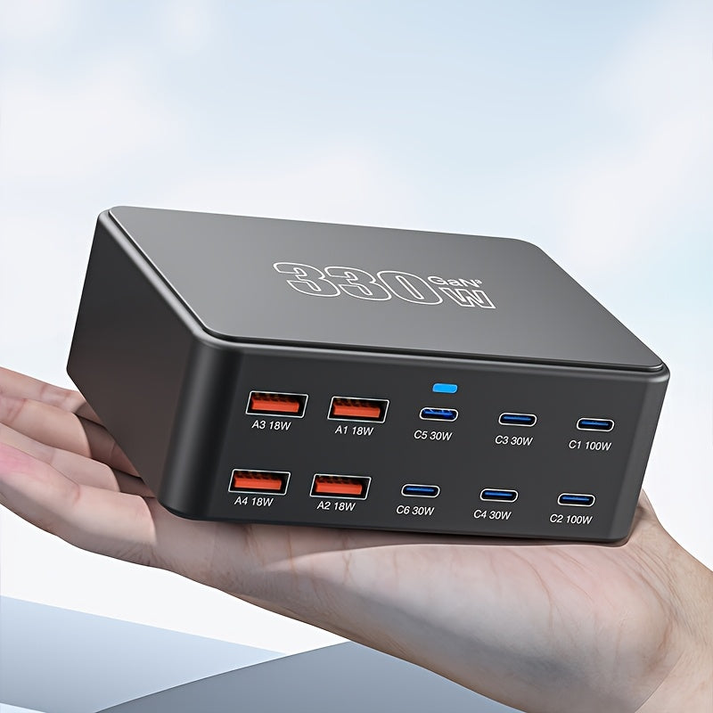 330W USB Charging Hub, 10-Port Fast Charging Station – TJR2B8Y