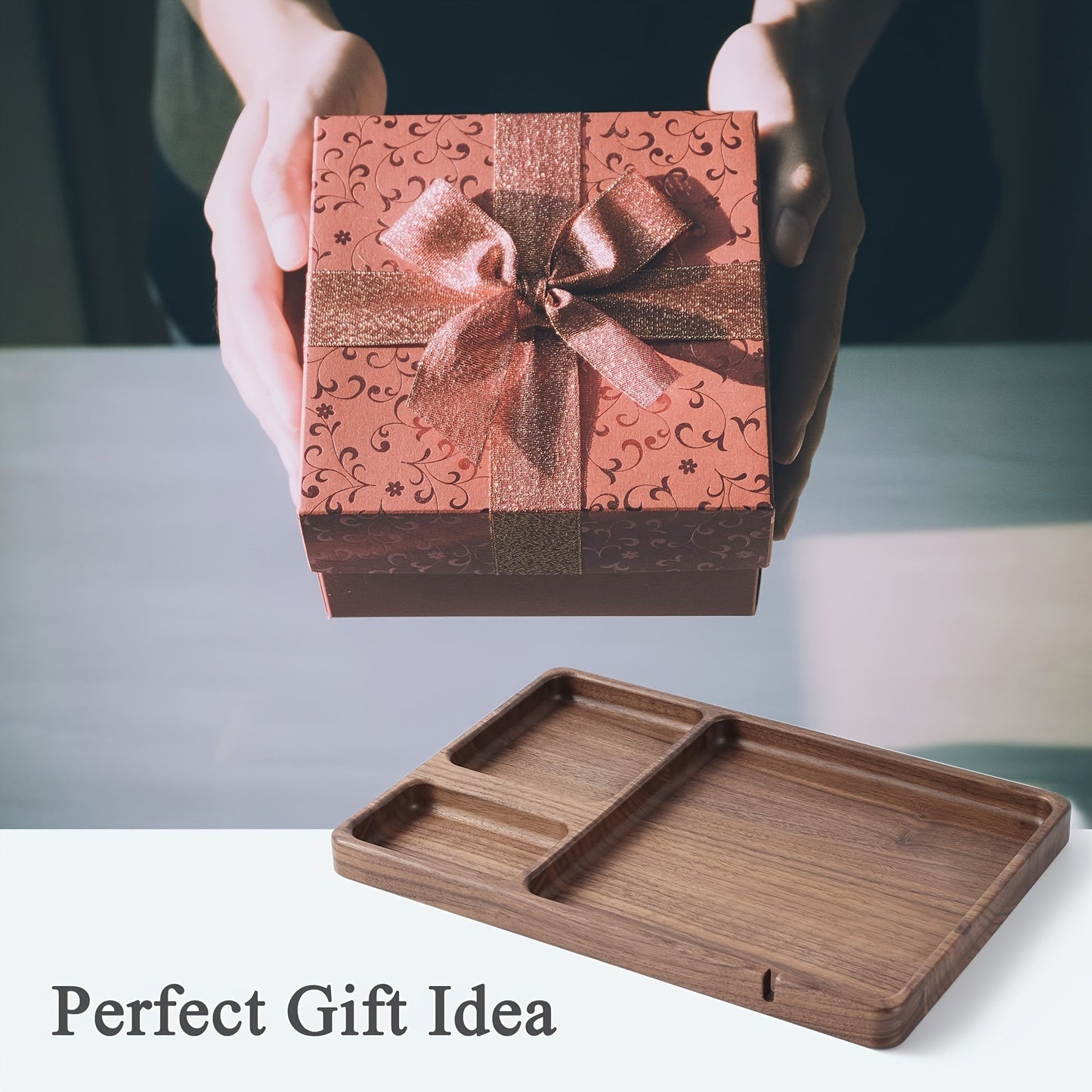 Wooden Valet Tray Organizer- HMT24WO