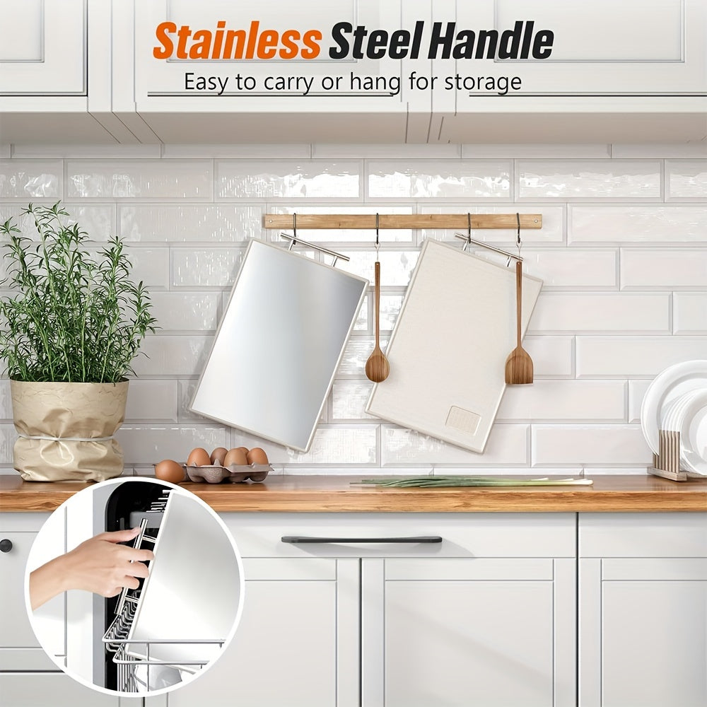 Stainless Steel PP Double-Sided Chopping Board, Non-Slip TJR2F5L