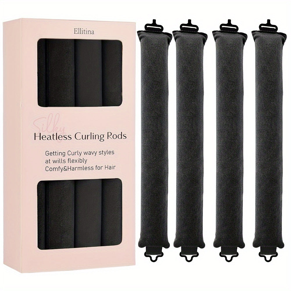 4pcs Ellitina Heatless Hair Curler Set - DCV2