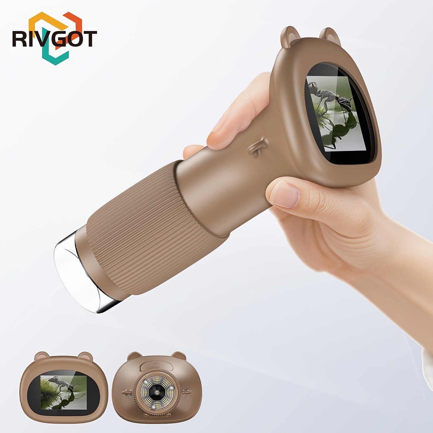 Youngsters' Portable Microscope, TF Card Slot, Macro IPS TJR4D7M