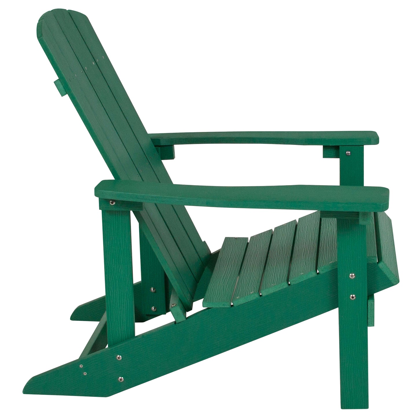 3 Piece Charlestown Poly Resin Wood Adirondack Chair Set with Fire Pit - Star and Moon Fire Pit with Mesh Cover