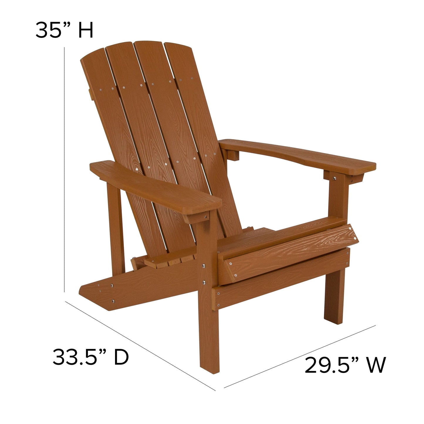 3 Piece Charlestown Poly Resin Wood Adirondack Chair Set with Fire Pit - Star and Moon Fire Pit with Mesh Cover
