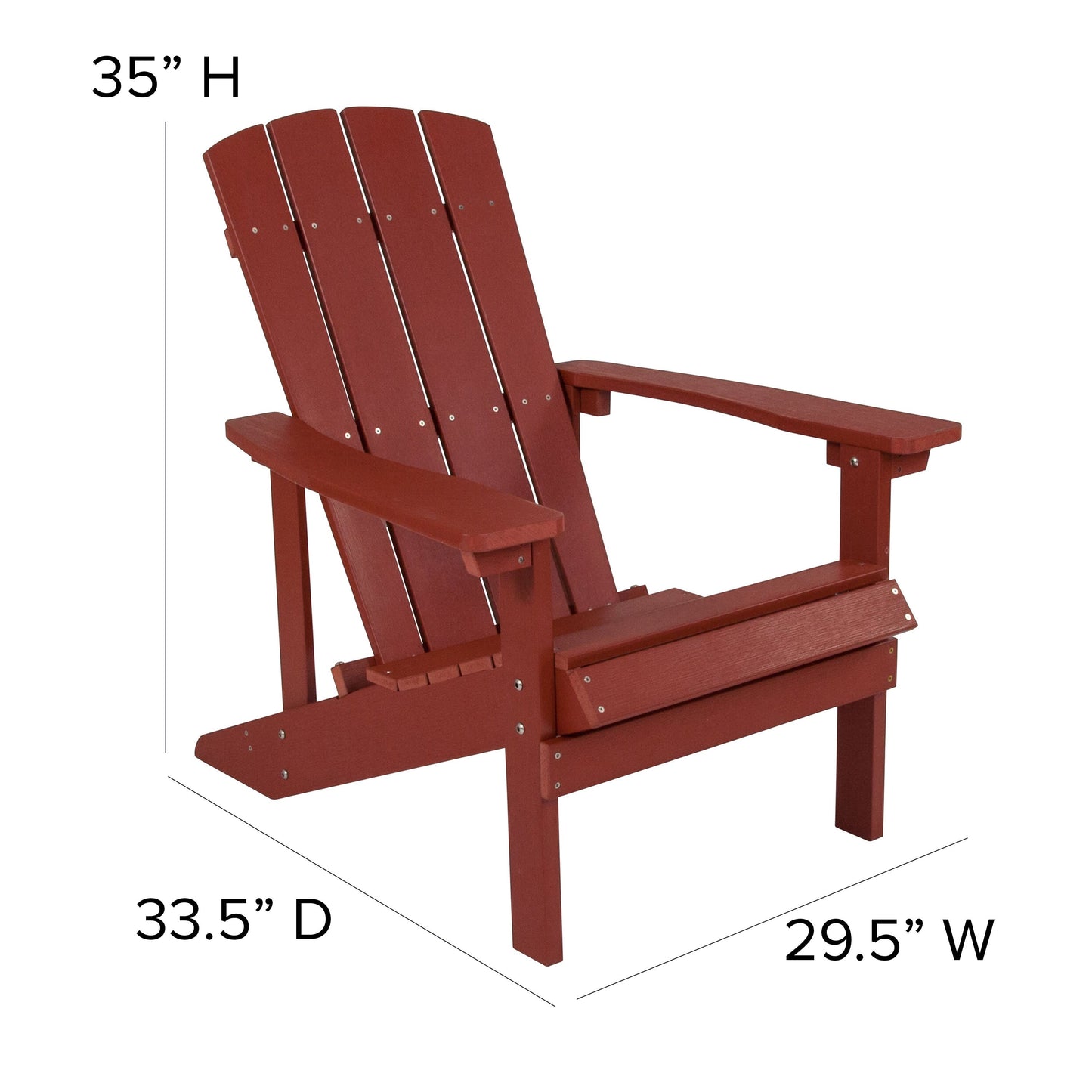 3 Piece Charlestown Poly Resin Wood Adirondack Chair Set with Fire Pit - Star and Moon Fire Pit with Mesh Cover