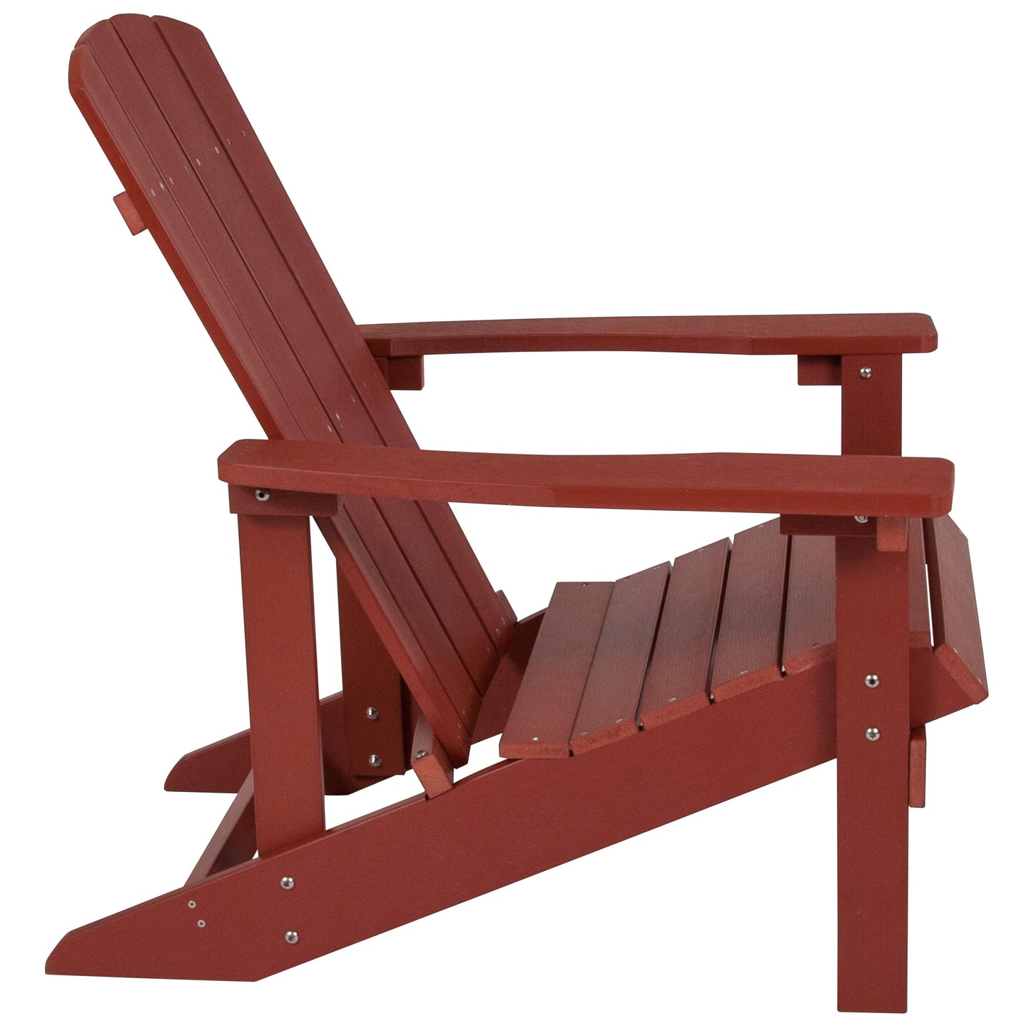 3 Piece Charlestown Poly Resin Wood Adirondack Chair Set with Fire Pit - Star and Moon Fire Pit with Mesh Cover