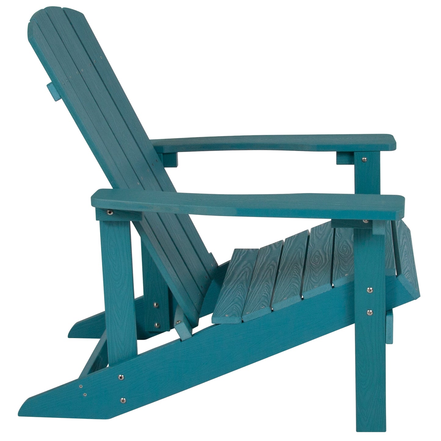 3 Piece Charlestown Poly Resin Wood Adirondack Chair Set with Fire Pit - Star and Moon Fire Pit with Mesh Cover