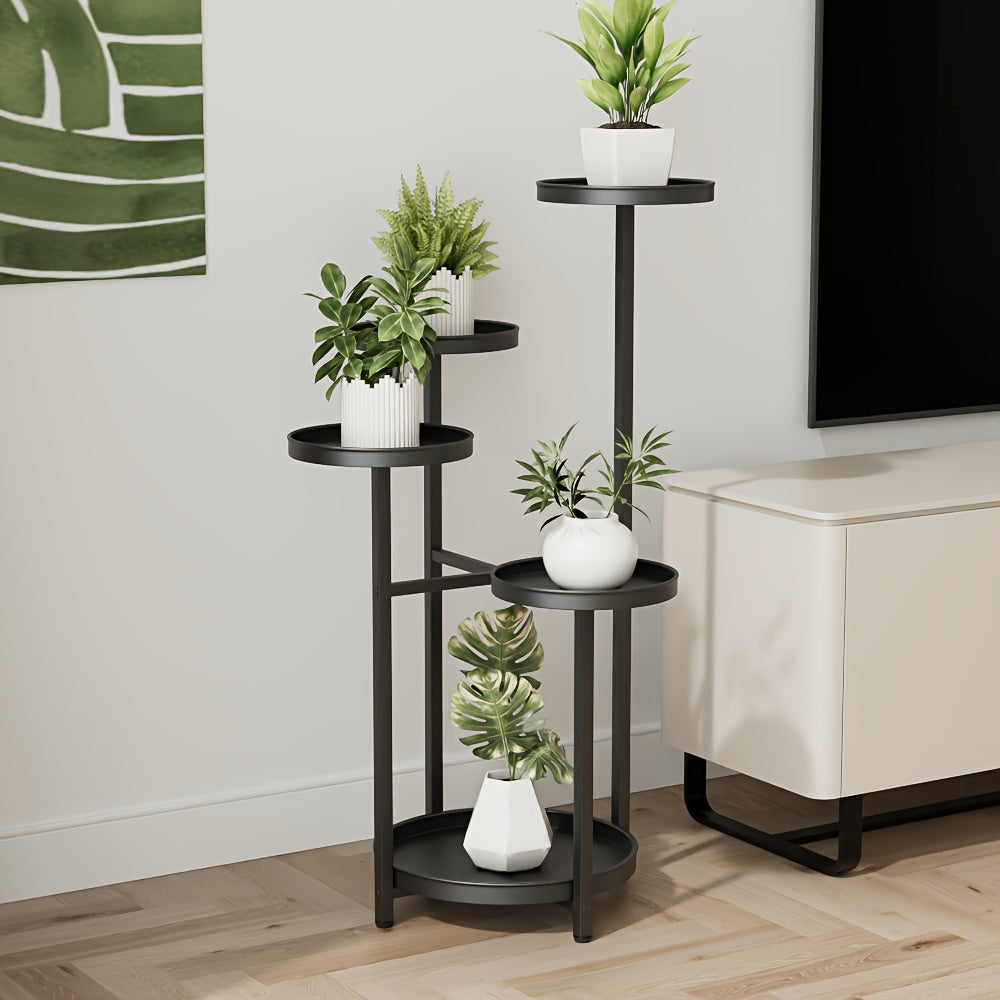 5-Tier Iron Plant Stand with Round Trays - DUI0