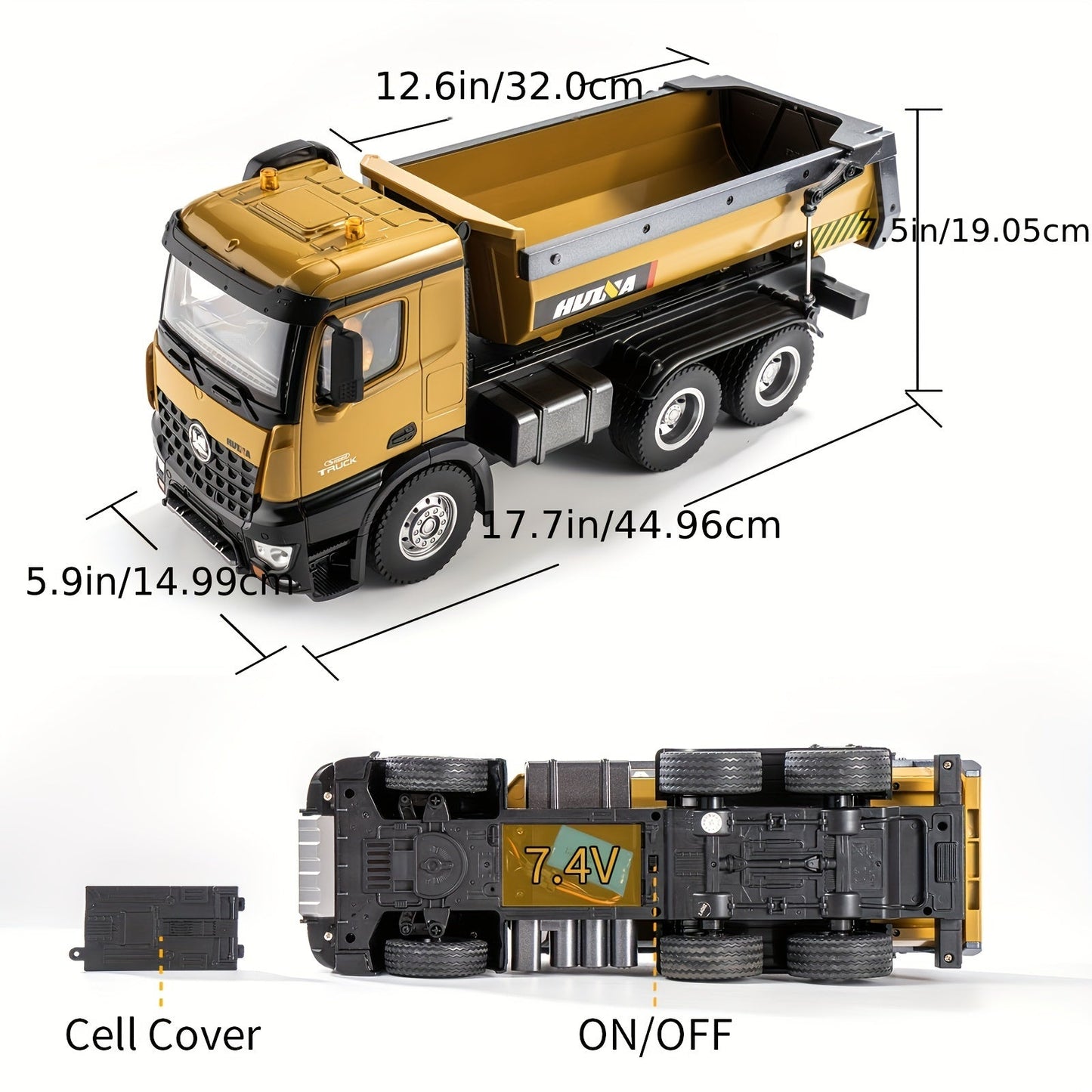 1:14 Scale Alloy Remote Control Construction Truck TJR8M5D