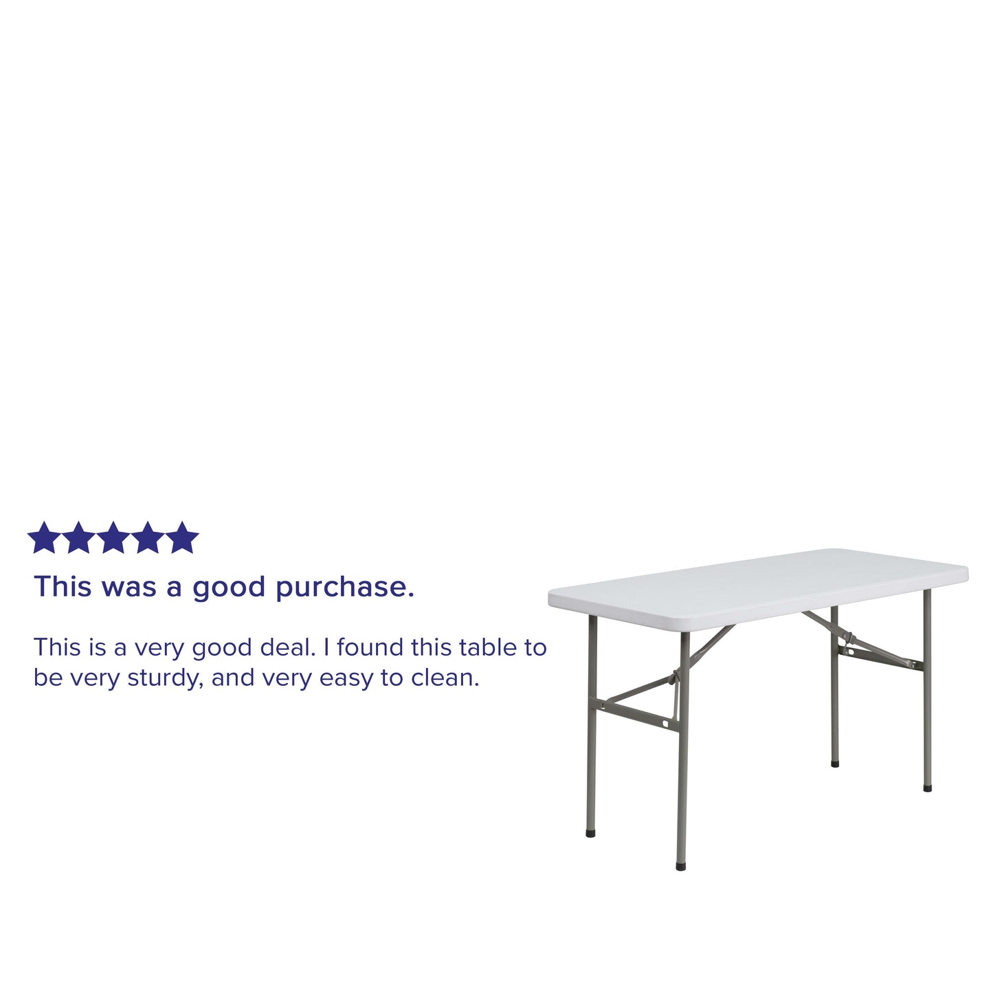 4-Foot Plastic Folding Table