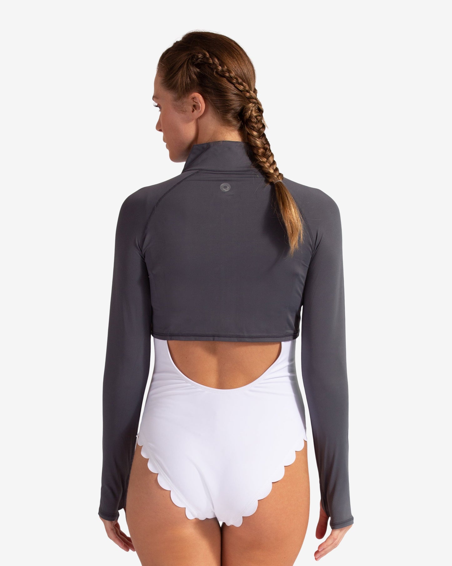 WOMEN'S FULL ZIP CROP TOP (4010)
