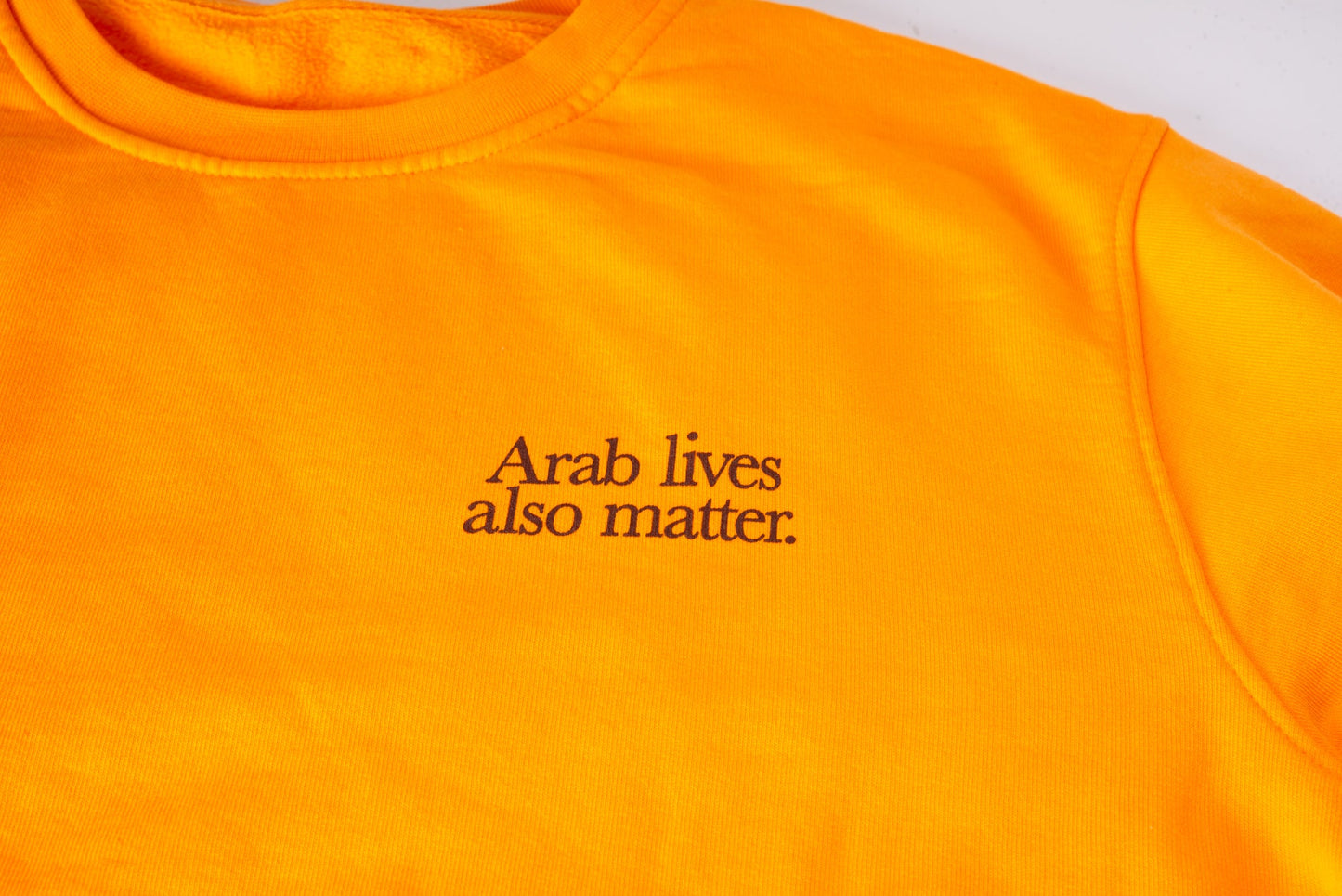 “Arab lives also matter” crewneck sweater