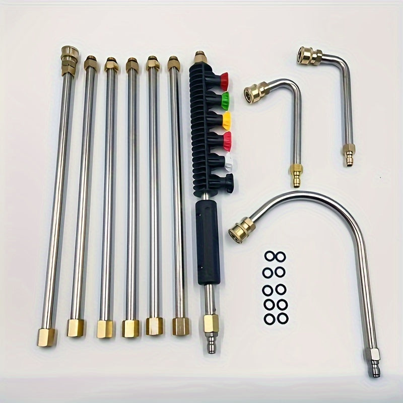 10pcs Pressure Washer Extension Wand with Nozzle Tips TJR7P4G