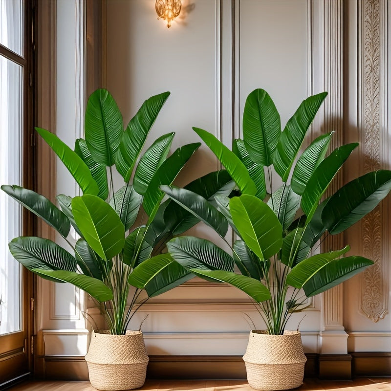 2pcs 32-inch Lifelike Artificial Banana Plants Decor - DM2N