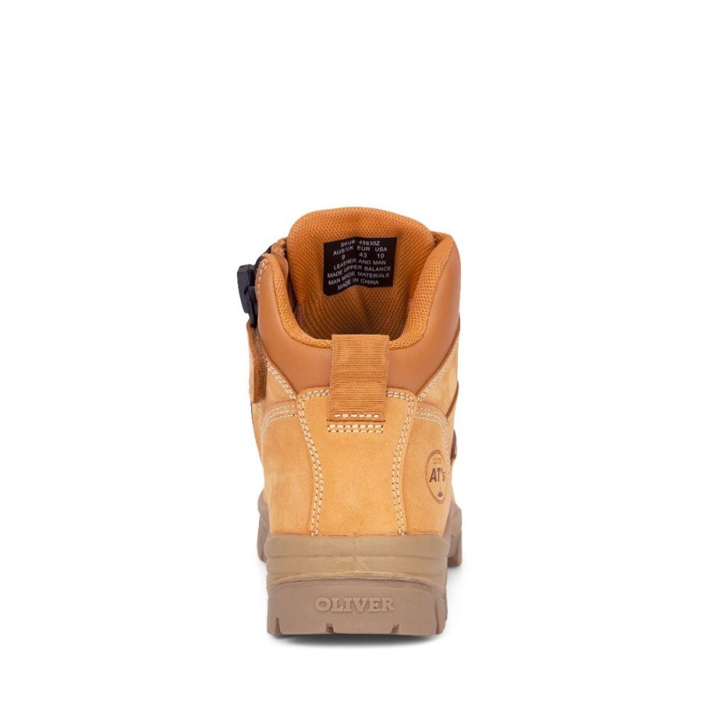 Oliver 130mm Wheat Zip Sided Hiker Boot
