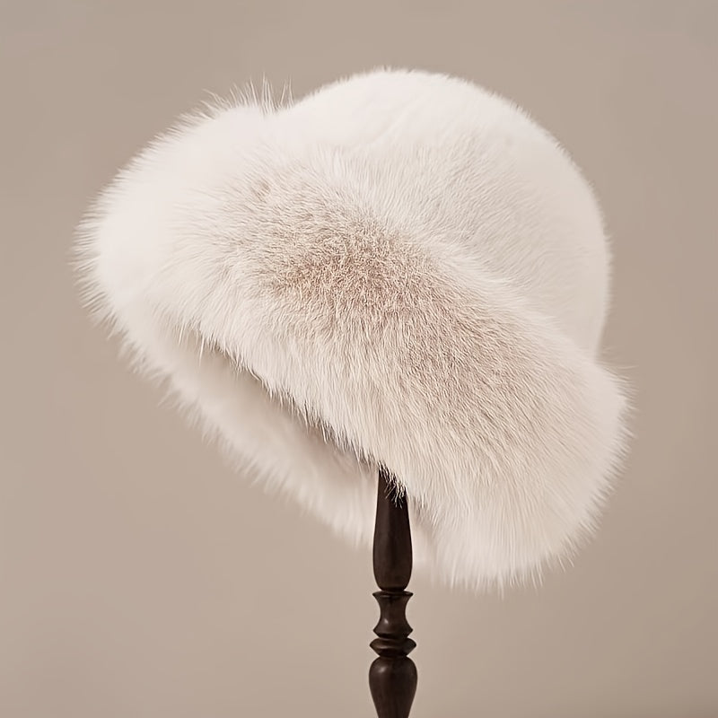 Women's Luxurious Faux Fur Bucket Hat - DJ20