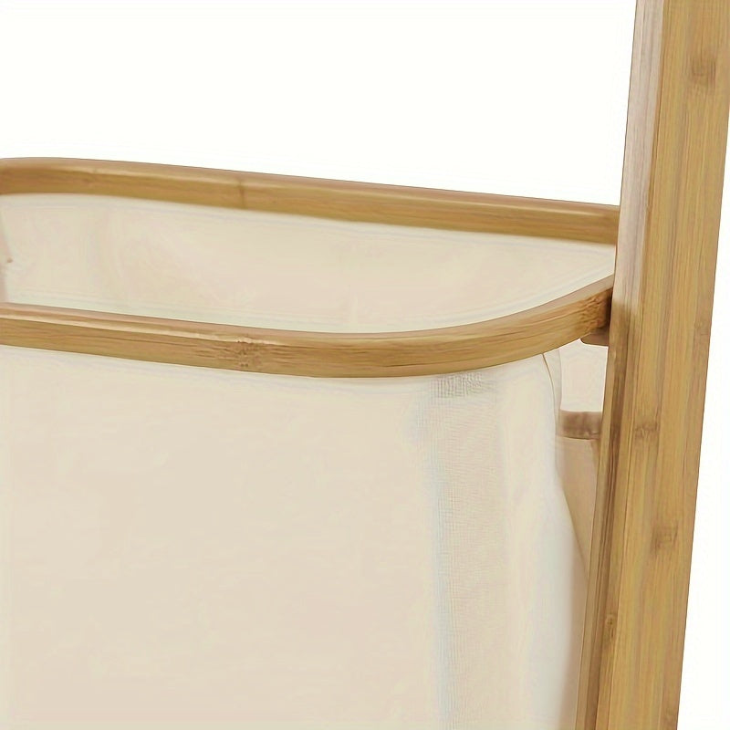 JapaneseStyle Bathroom Ladder Shelf with Storage-I0XI