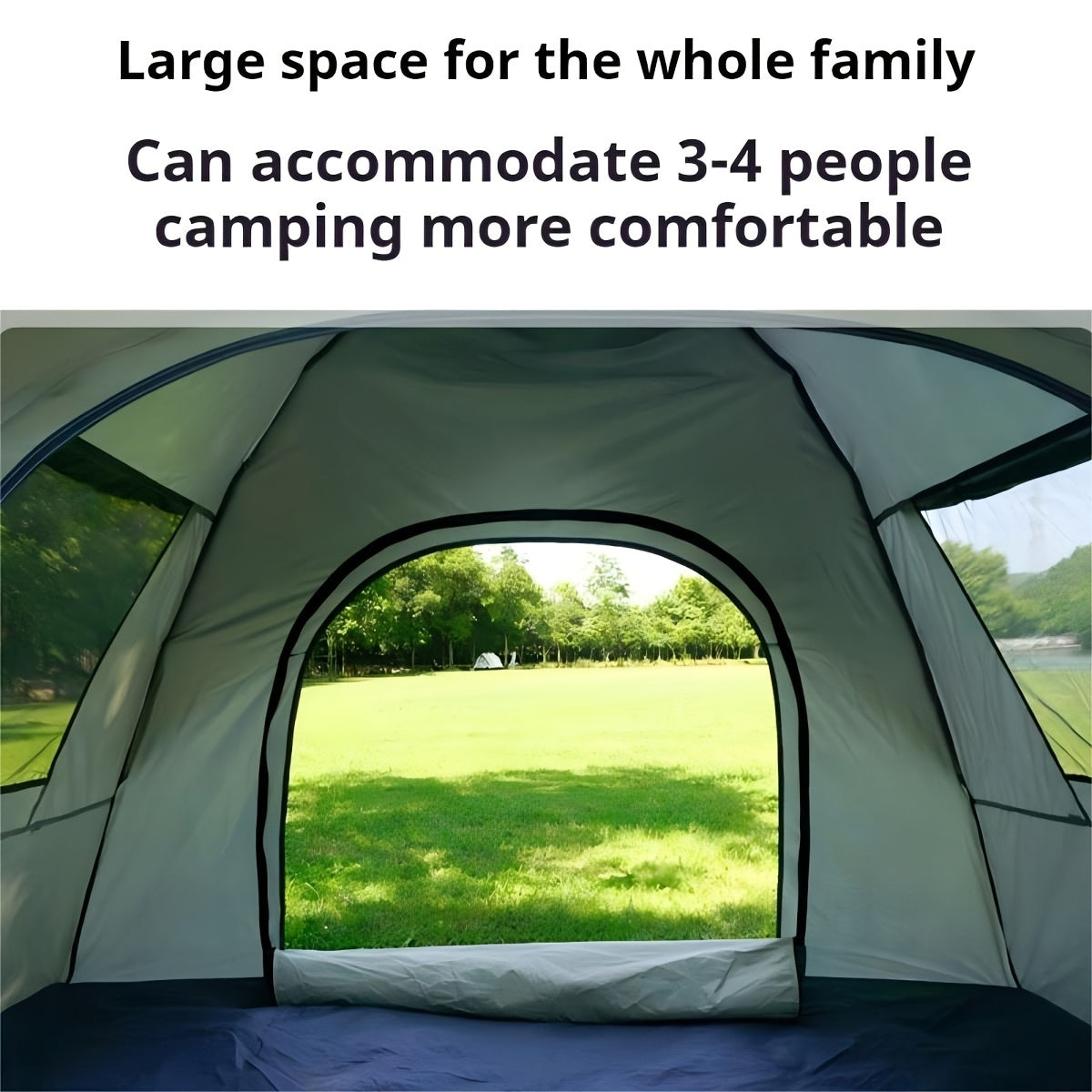 4-Person Automatic Pop-Up Tent, Waterproof & Portable TJR2X5M