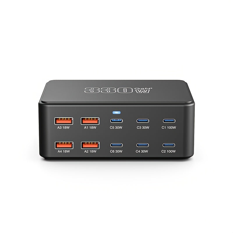 330W USB Charging Hub, 10-Port Fast Charging Station – TJR2B8Y
