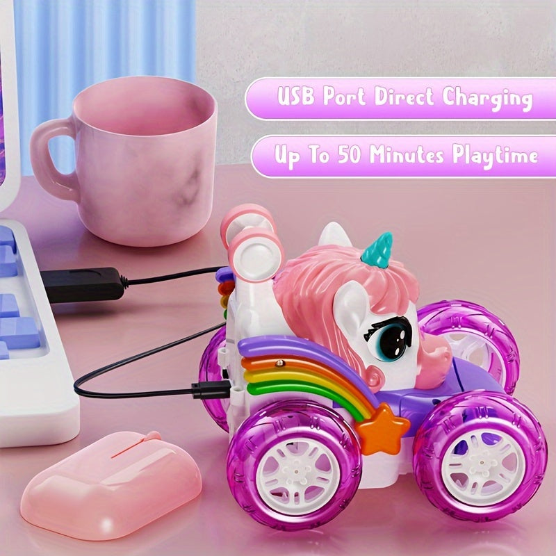 Magical Unicorn Remote Control Car, Light-Up & Transforming TJR4S6G