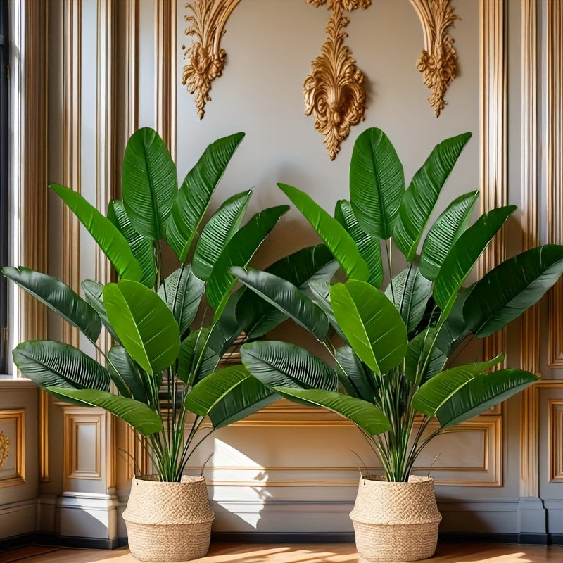 2pcs 32-inch Lifelike Artificial Banana Plants Decor - DM2N