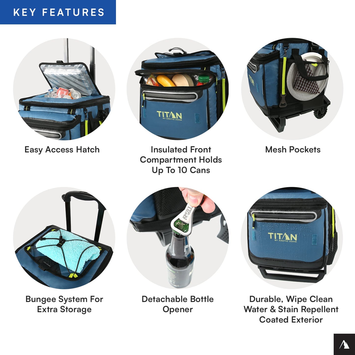 60 (50+10) Can Wheeled Cooler