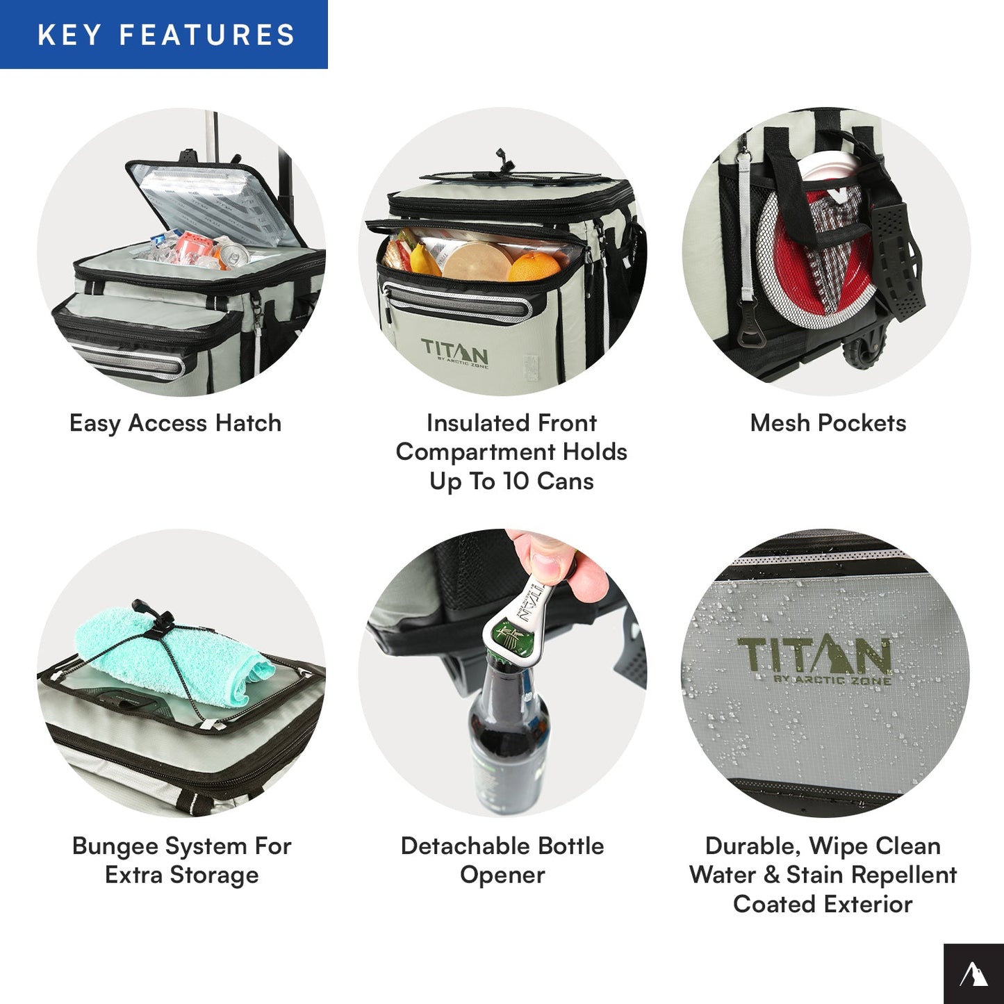 60 (50+10) Can Wheeled Cooler
