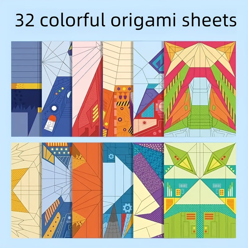 16 Styles/32 Sheets of Colorful DIY Craft Paper Set TJR8M3L