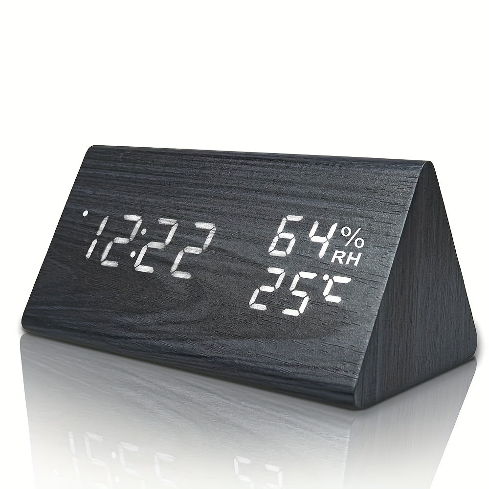Wooden Triangle Alarm Clock- HMT17TA