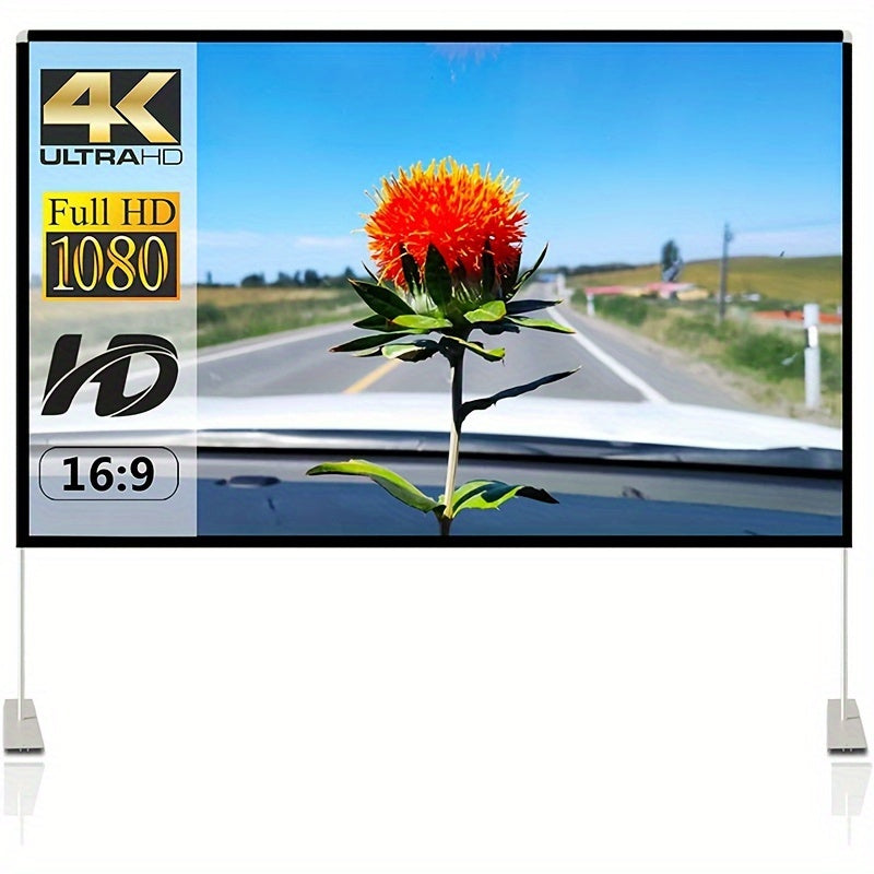 1080P Outdoor Projector Screen with Stand - TJR8Q1M
