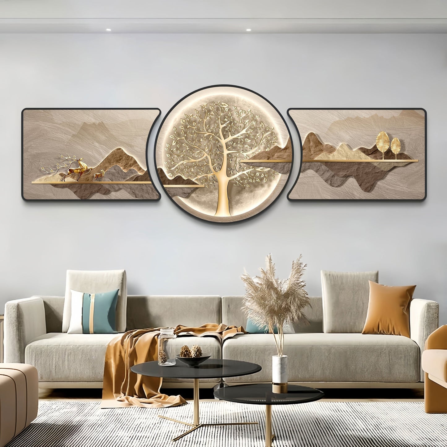 Modern 3D HD Three Piece Mural- HMT21HH