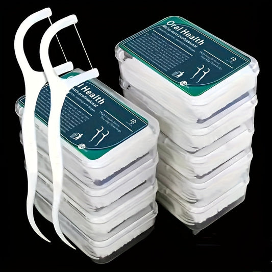 50-Pack Polyester Dental Floss Sticks - U6TV