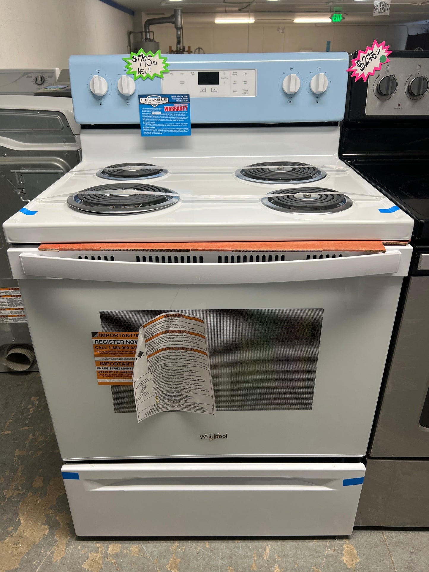 NEW!! Whirlpool Electric Range