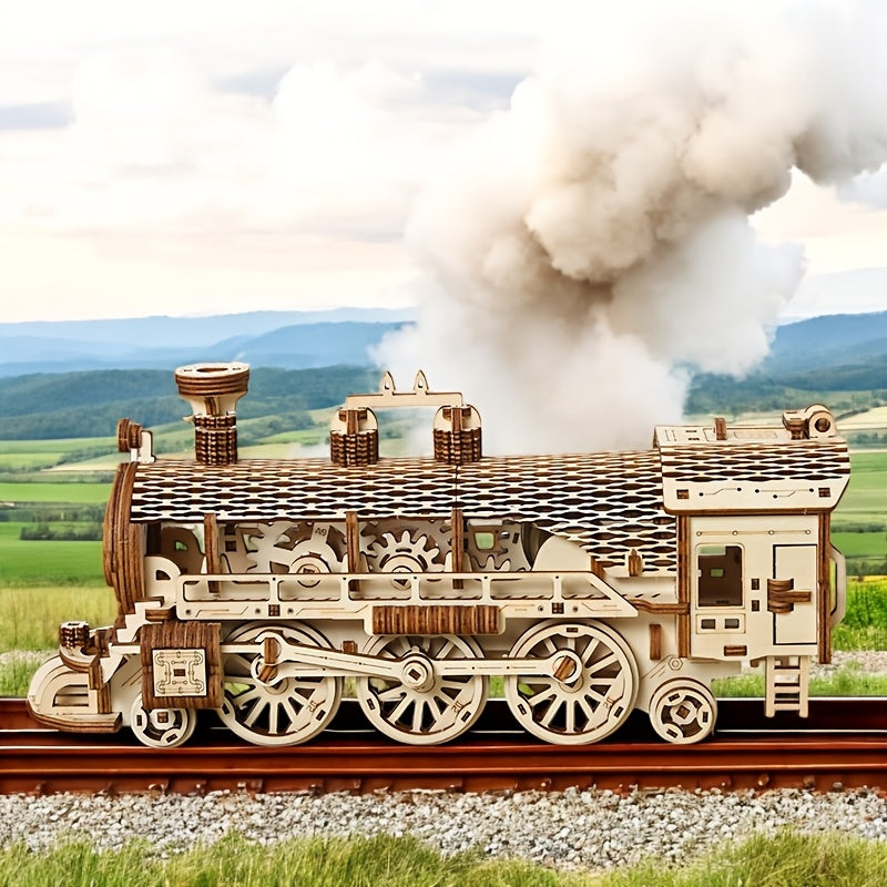 3D Wooden Puzzle Steam Train Forklift- HMT24TR
