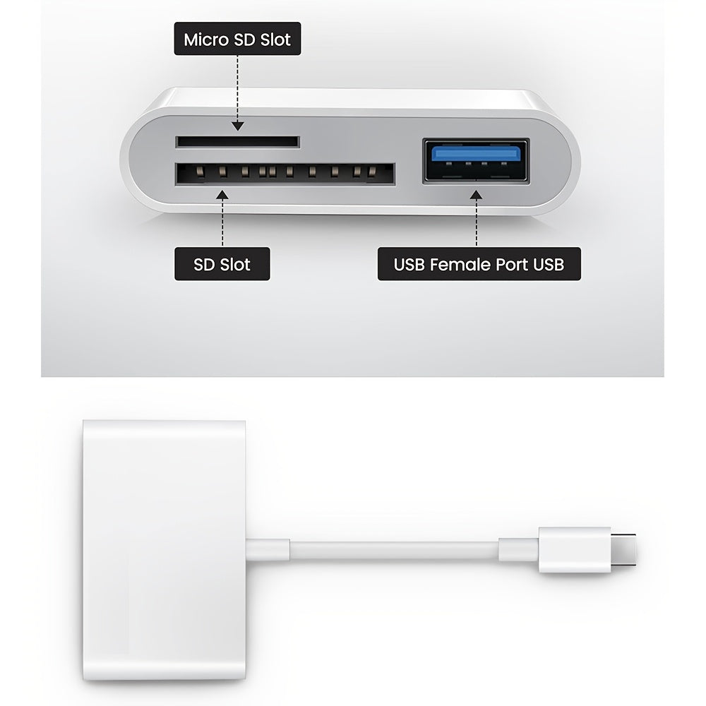 3in1 USB-C Card Reader- HMT17SD