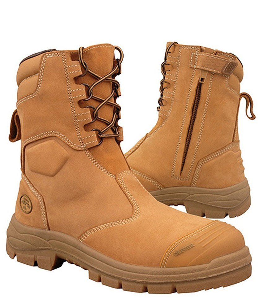 Oliver AT 55 Series 200mm Zip Side Lace Up Boot