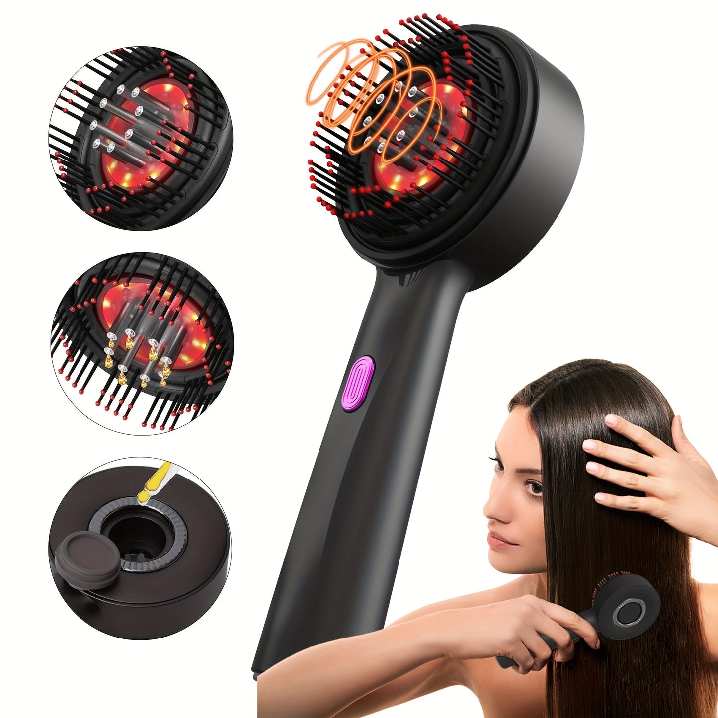 Portable Smart Comb for Scalp Massage & Grooming TJR4S7B