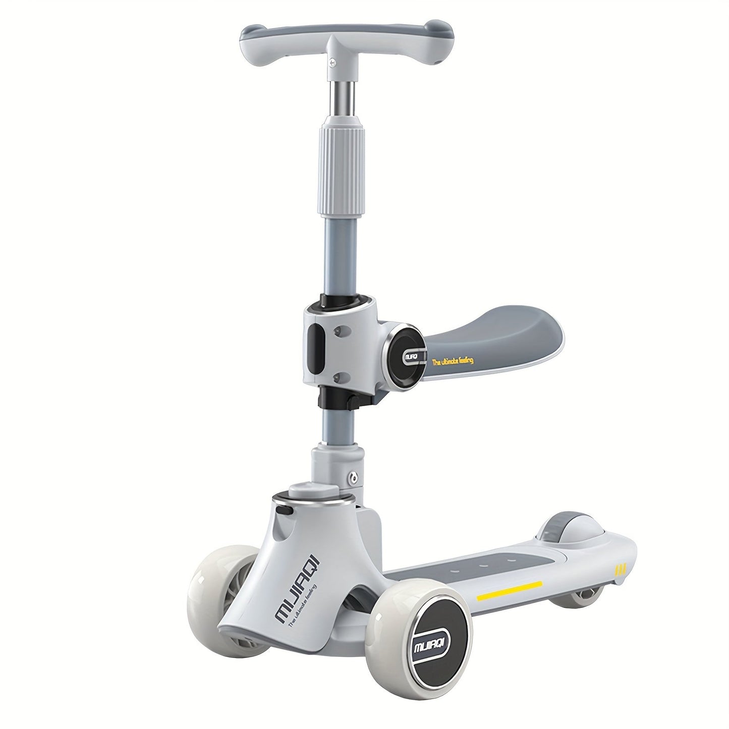 3-in-1 Kids' Scooter with Lights, Foldable & Seat Feature TJR9P6B